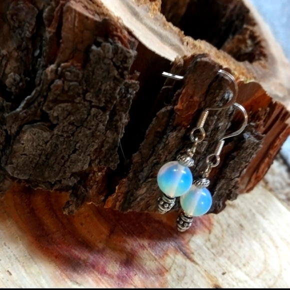 SALEAll 5* Ratings! SALE 925 Opalite Drop Earrings - Picture 3 of 4